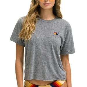 Aviator Nation Basic Boyfriend Tee Heather Gray